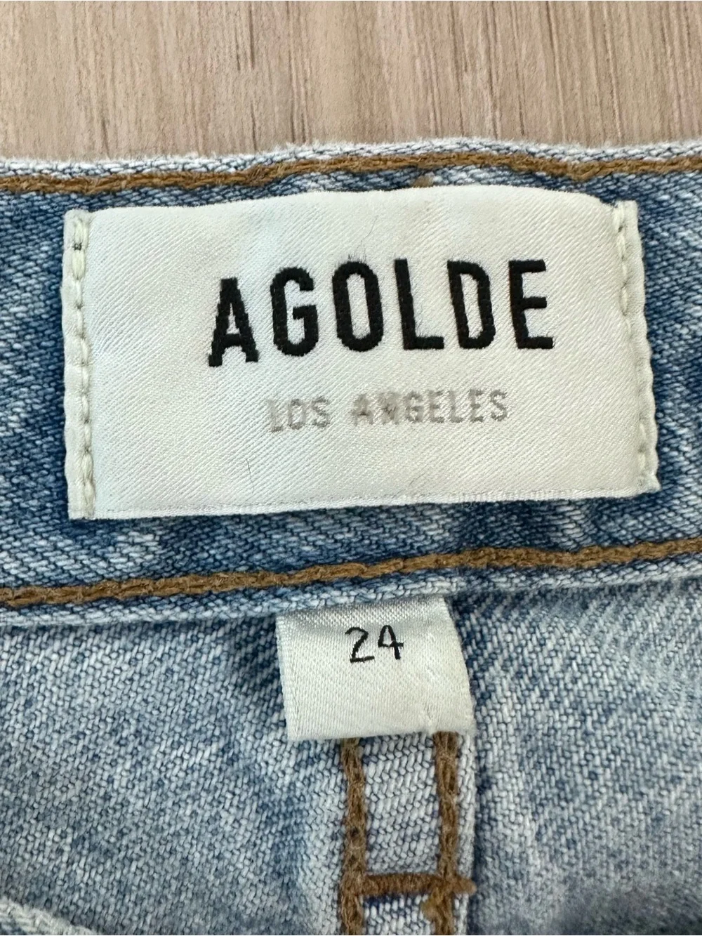 AGOLDE high waisted V waist baggy jeans size 24 light wash